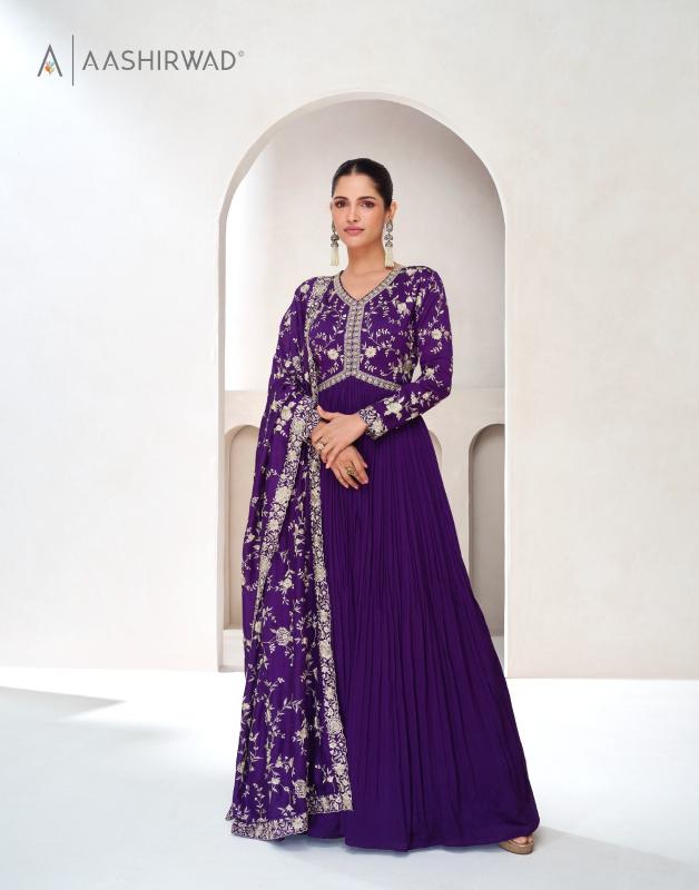 Aashirwad Veronica Premium Silk Designer Gown Kurti Wholesale catalog