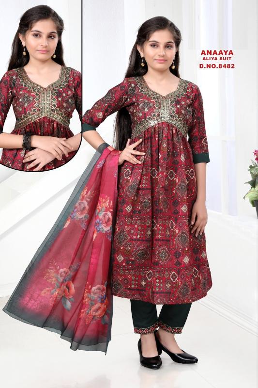 Anaaya Aliya Suit 8482 Modal Printed kurti Kids Wear wholesale catalog
