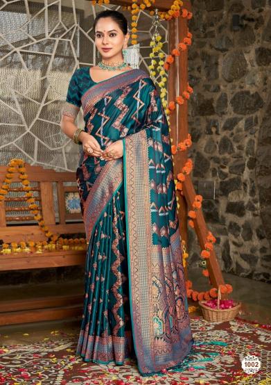 BUNAWAT PAVITRA SATAN SILK SAREE Wholesale catalog