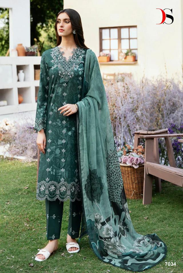 Deepsy Ramsha Rangrez Luxury Lawn 24 Vol 3 Cotton Dupatta Suit wholesale catalog