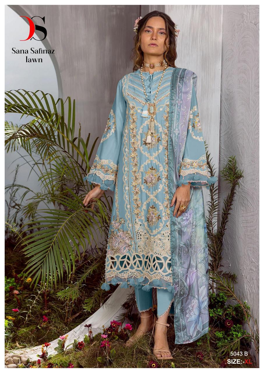 Deepsy Sana Safinaz Lawn 5043 A To E Embroidered Pakistani Suit Wholesale catalog