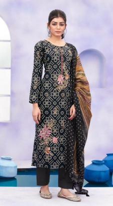 Mumtaz Ruhani Satin Embroidery Dress Material wholesale catalog