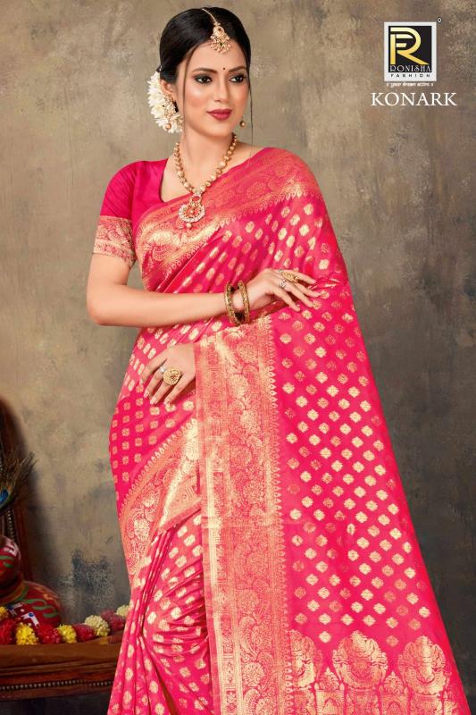Ronisha Konark Banarasi Silk Designer best saree wholesaler in surat
