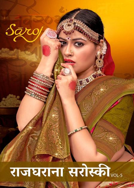 Saroj Rajgharana Vol - 5 Jari jacquard saree collection