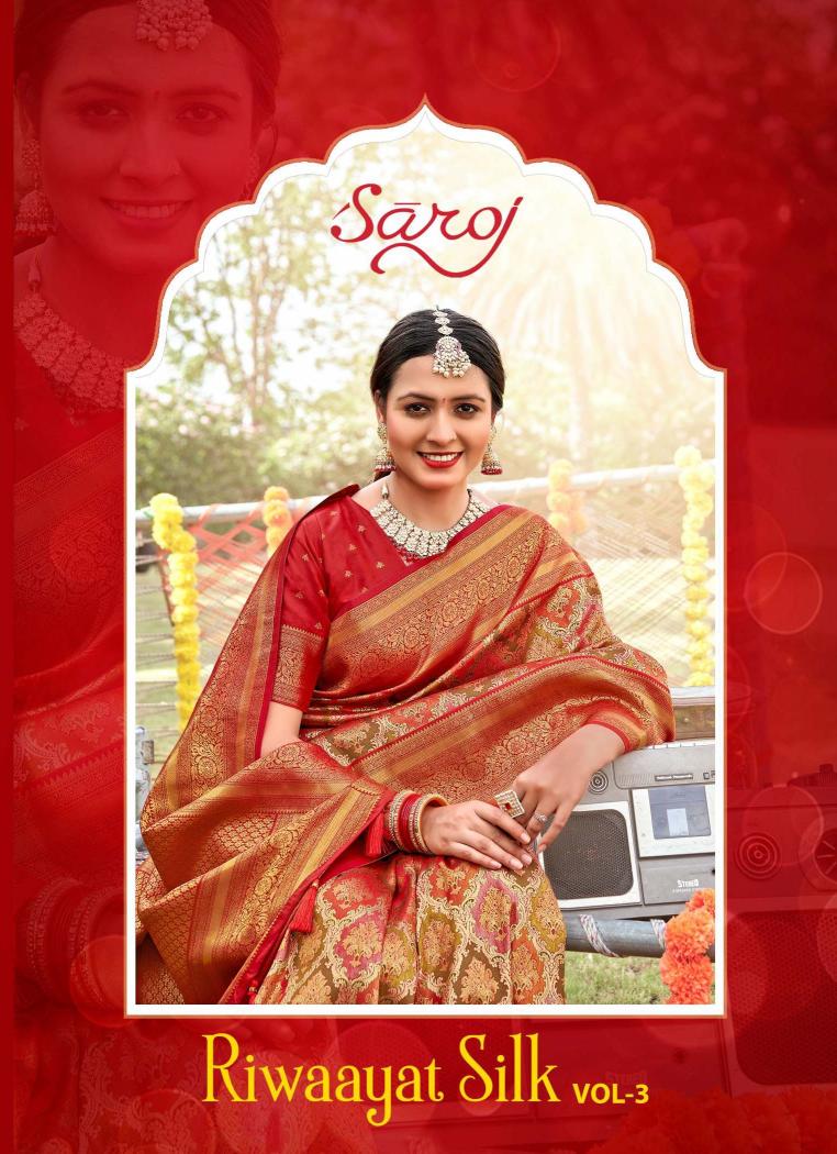 Saroj Riwaayat Silk  Vol - 3 Jari jacquard silk saree collection