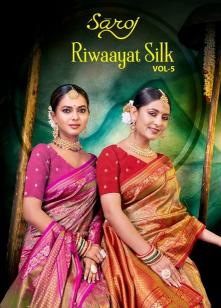 Saroj Riwaayat Silk  Vol - 5 Jari jacquard silk saree collection