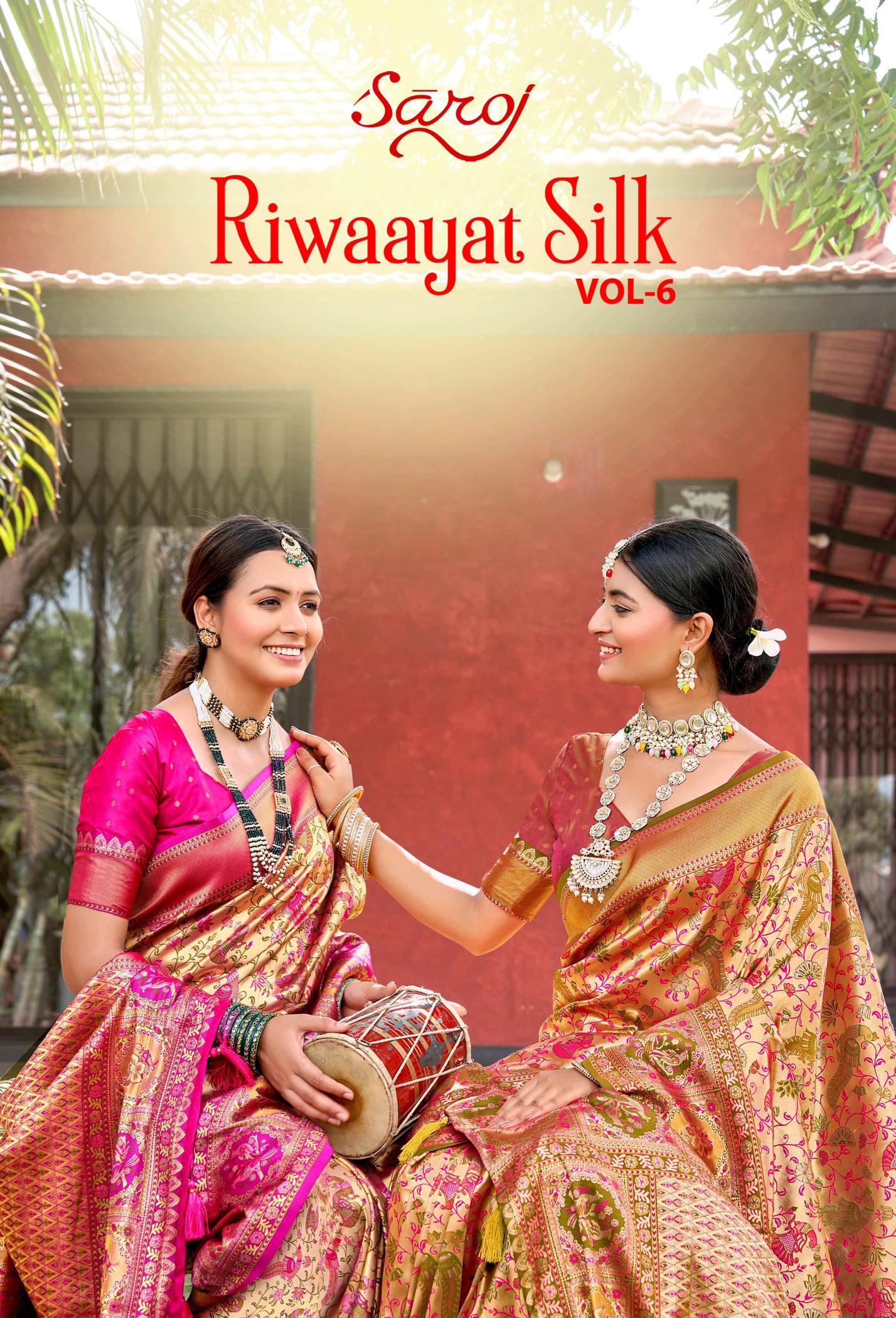 Saroj Riwaayat Silk  Vol - 6 Jari jacquard silk saree collection