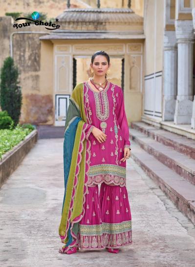 Your Choice Aroma Designer Chinon Salwar Suits wholesale catalog