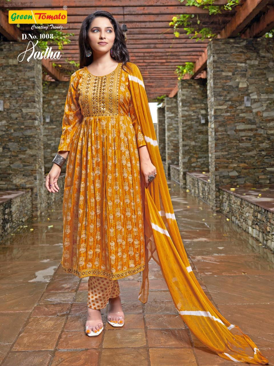 Aastha Capsule Foil Print Kurti Wholesale Catalog