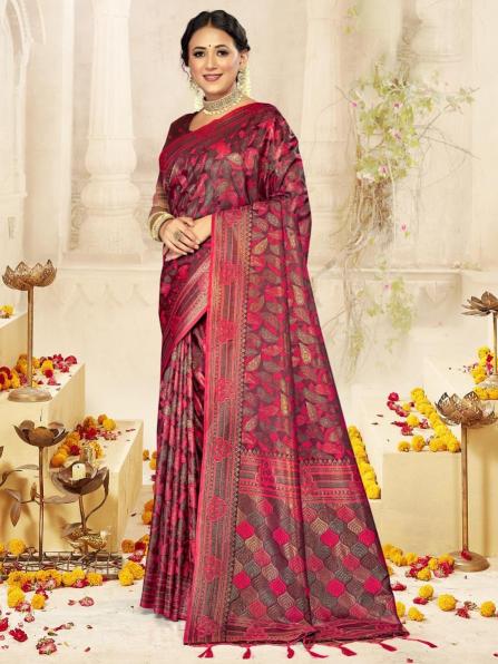 BUNAWAT SULEKHA SATAN Silk Saree Wholesale catalog