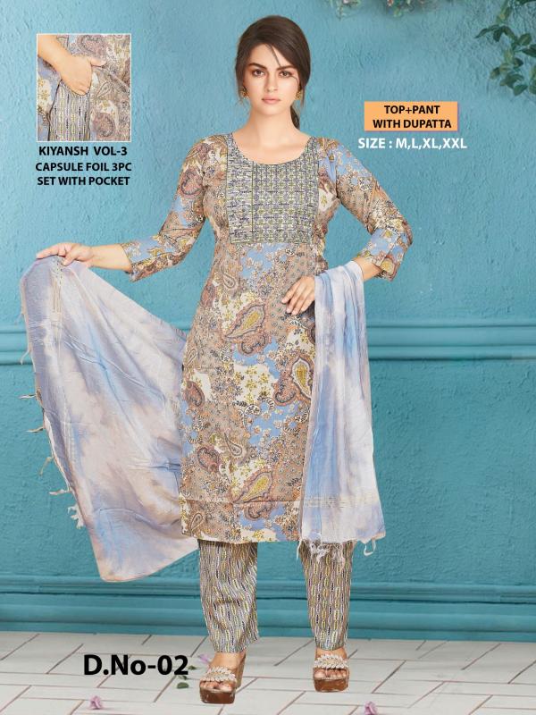 FASHION TALK KIYANSH Vol 3 Kurti Wholesale Catalog