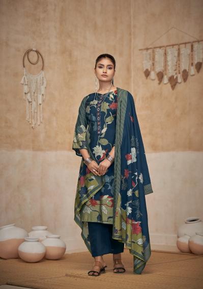 Kesar Shanaya Vol 3 Muslin Digital Printed Dress Material Wholesale catalog