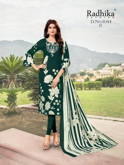 Radhika Azara Jackpot Cotton Dress Material Wholesale catalog