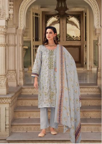 Shraddha Bin Saeed Color Collection Chiffon salwar kameez Wholesale catalog