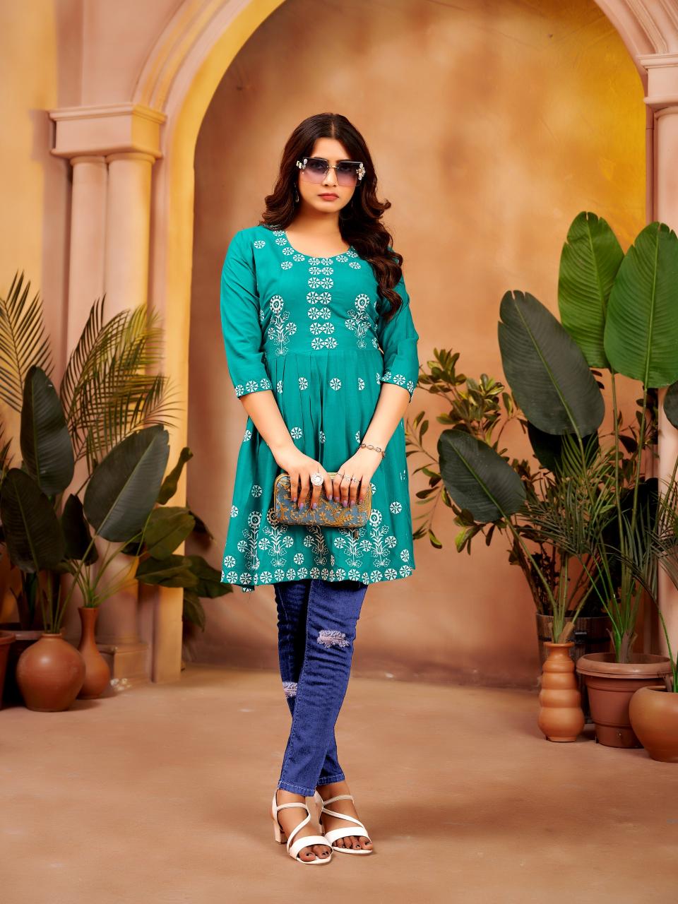 Krishna Nazakat Vol 1 India Kurti Tops Wholesale Catalog