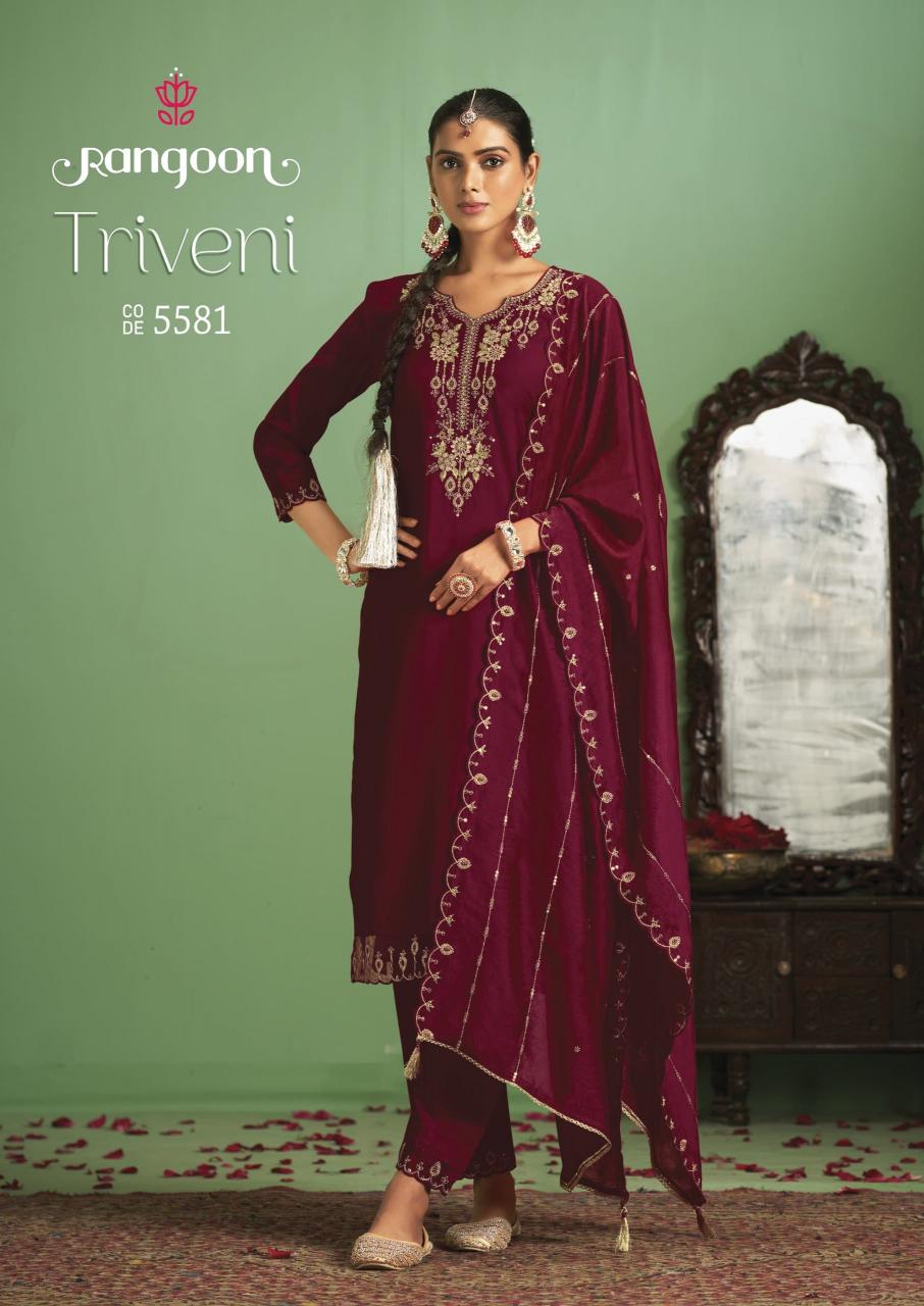 Rangoon Triveni fancy Embroidery Kurti Wholesael Catalog