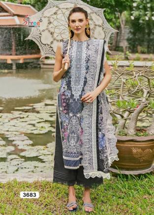 Shree Needle Wonder Lawn Collection Vol 5 Cotton Dupatta Pakistani Lawn Suits Wholesale Catalog