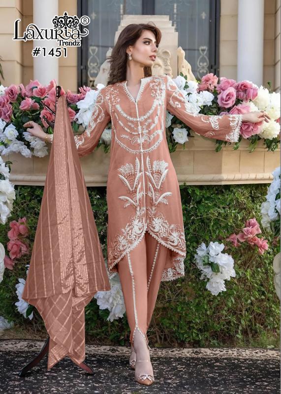 Laxuria Trendz 1451 Ready Made Faux Georgette Pakistani Suit Wholesale catalog