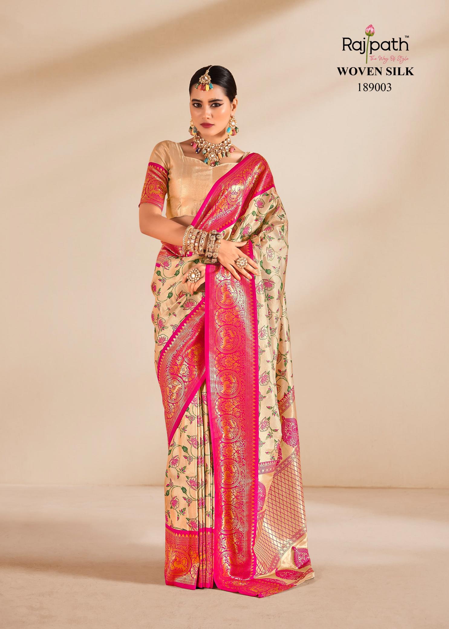 Rajpath Satrangi Tissue Silk Fancy fab india sarees