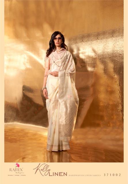 Rajtex Kelly Linen Handwoven Fancy Sarees online india surat