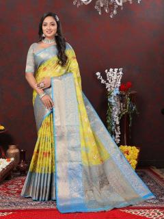 Sabella Yellow 283 online shopping sites in india for cotton sarees