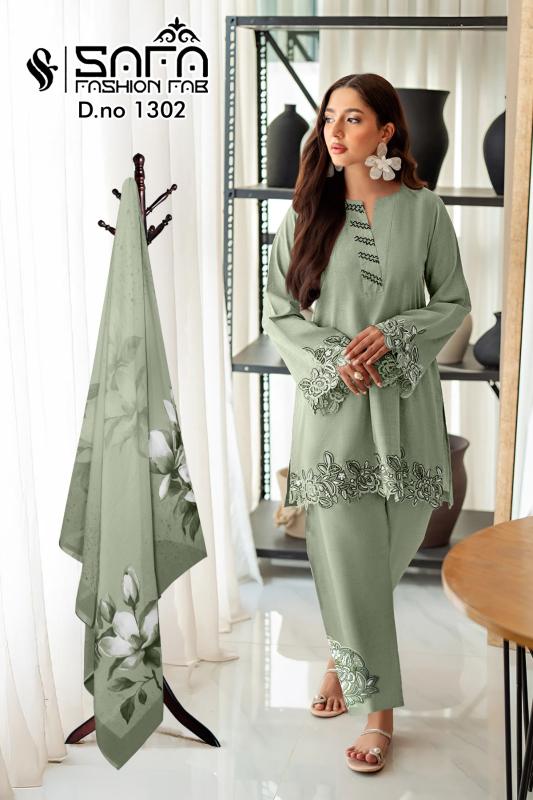 Safa Fashion Fab 1302 Ready Made Pakistani Suit Wholesale Catalog