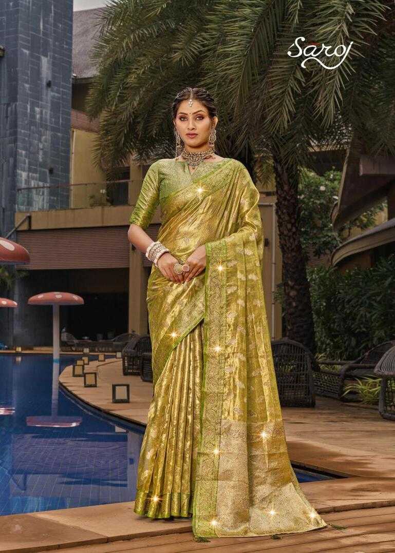 Saroj Lilly tissue vol.2 organza silk saree in surat with price wholesale