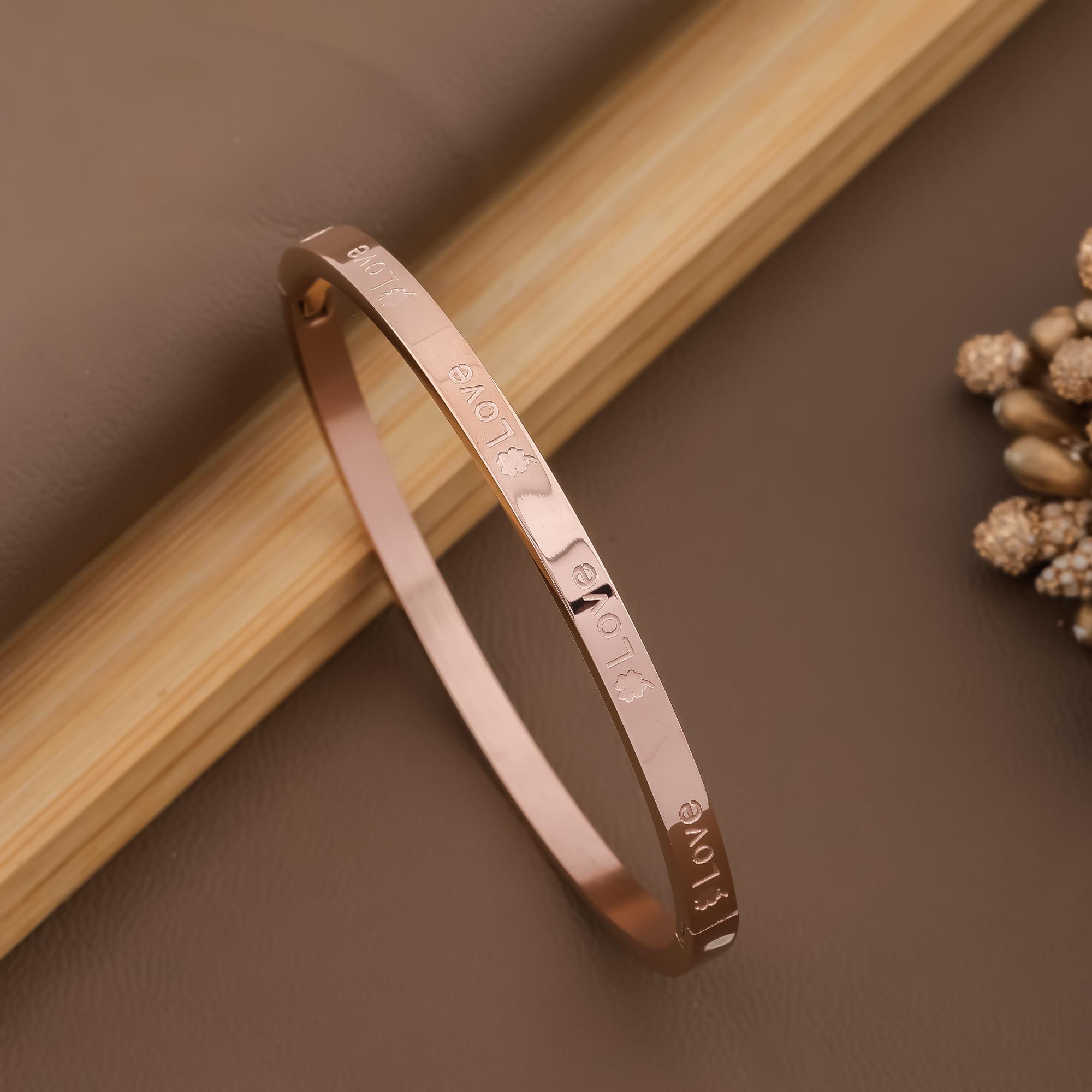 Simple Rose Gold Bracelet for Men & Women