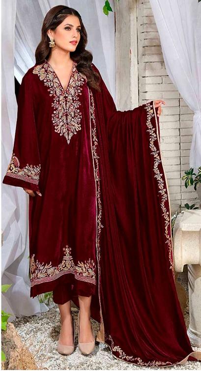 Deepsy Hit Deisgn of Velvet 23 D- 2156 ABC Salwar Kameez Wholesale Catalog