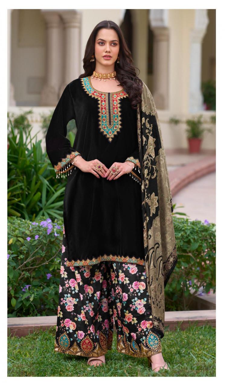 Deepsy Suits D-661 ABCD velvet with embroidery Salwar Kameez Wholesale catalog