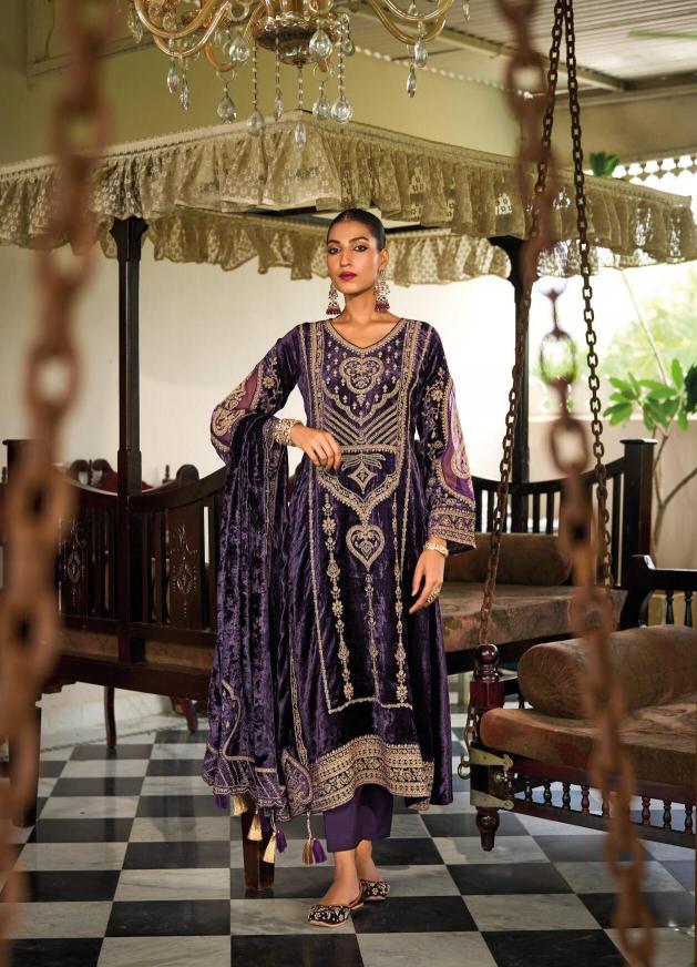 Ibiza Dupika Pure Viscose Velvet Salwar Kameez Wholesale Catalog