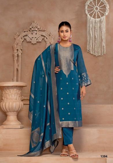 Ibiza Gulmohar Pure Banglory Silk Jacquard Salwar Kameez Wholesale Catalog