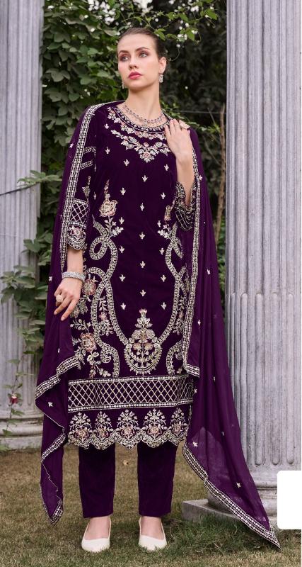 Motifz 2038 ABCD velvet with embroidery pakistani Suits Wholesale catalog