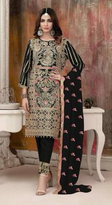 Ramsha R 1197 Cream And Black Ready Made Salwar Suits Wholesale Catalog