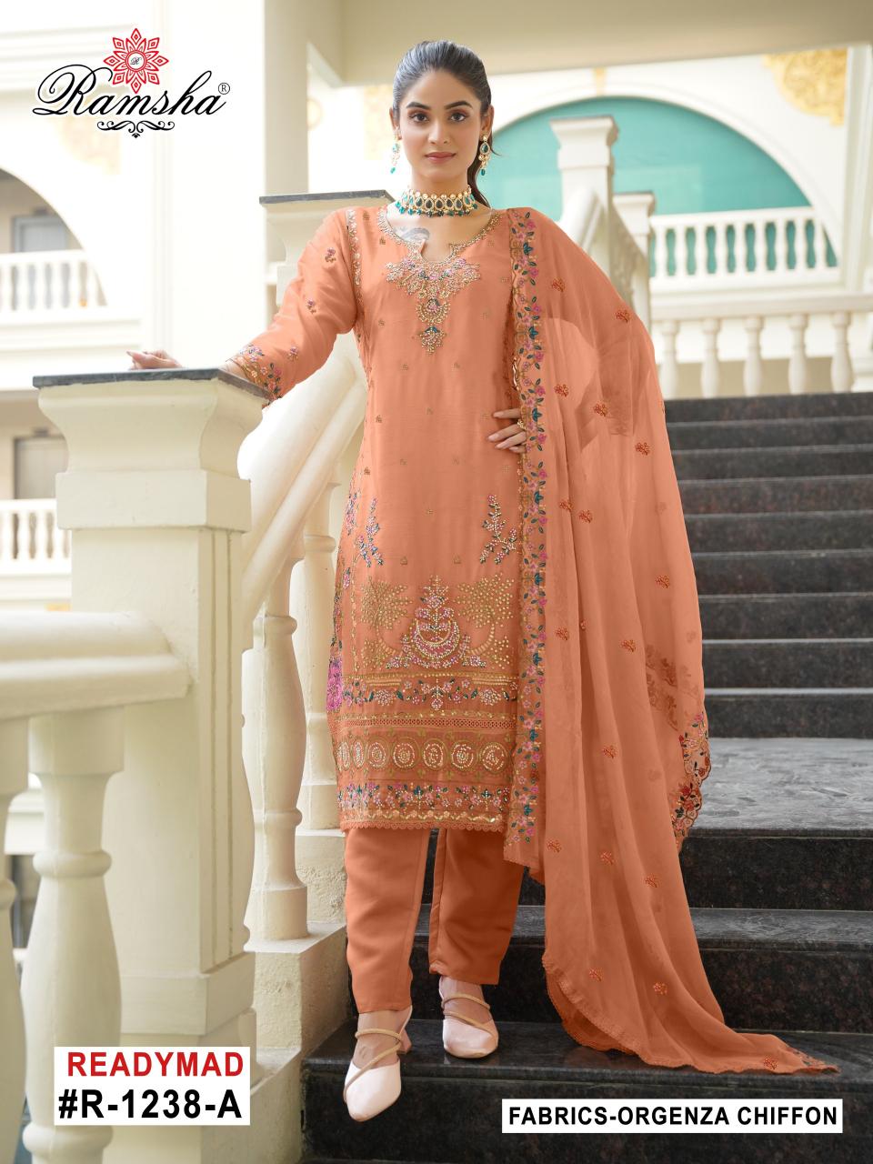 Ramsha R 1238 Ready Made Pakistani Suits Wholesale catalog