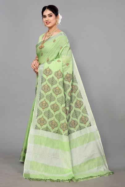 Sabella Shrishti 91 green silk cotton saree online india