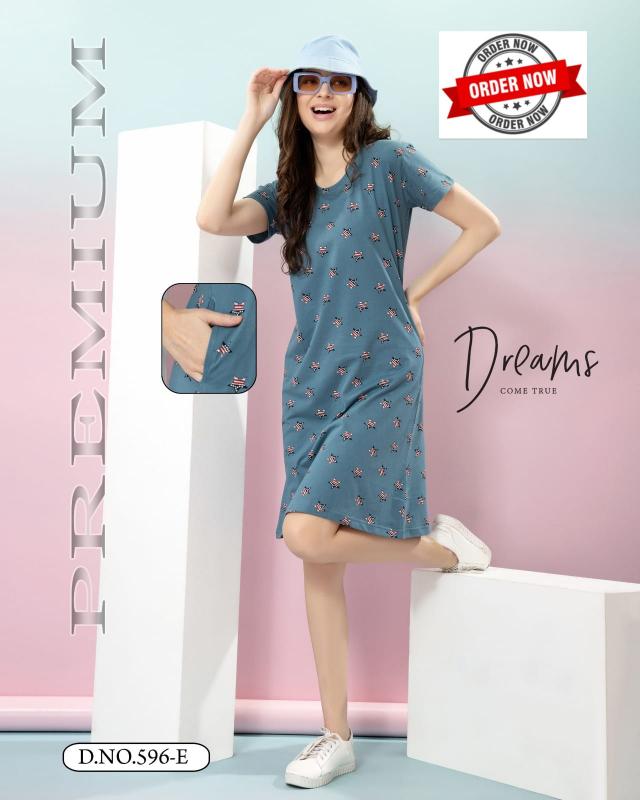 SUMMER SPECIAL SHINKER SHORT GOWN NIGHTY VOL.PC596 Night Suits Wholesale catalog