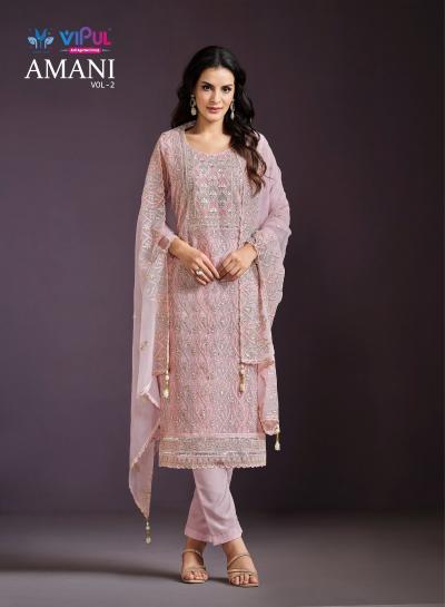 Vipul Amani Vol 2 Embroidered Salwar Suits Wholesale Catalog