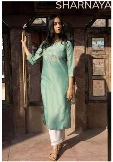 100 Miles Sharnaya Fancy Blended Embroidered designer pakistani kurtis india