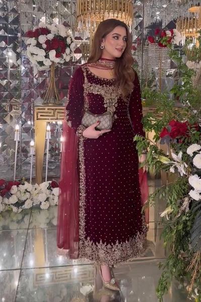 Anamsa 608 Georgette Embroidered Pakistani suits wholesale market in delhi