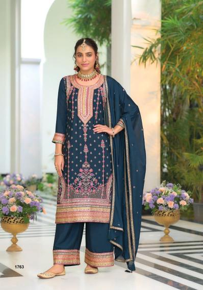 Eba Ruby 2 Colour Edition Chinon Embroidery Ready Made Salwar Kameez Wholesale Catalog