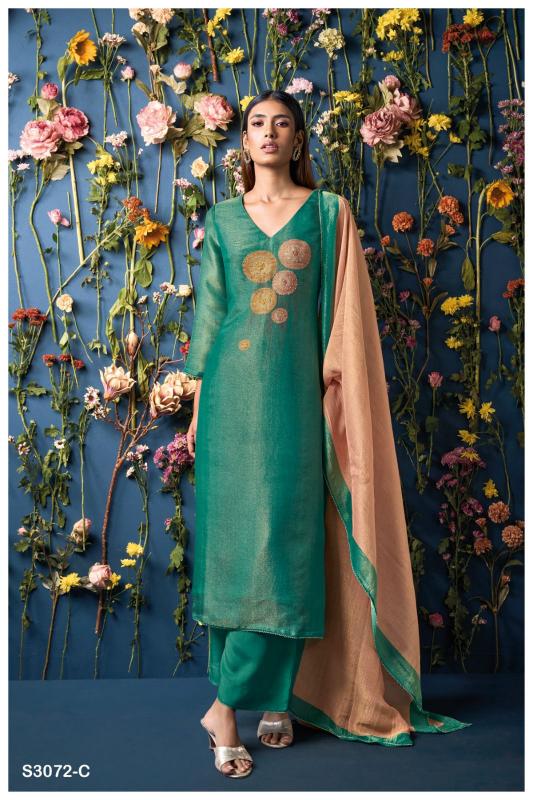 Ganga Ritika 3072 Premium Pure Bemberg Silk Salwar Kameez Wholeslae Catalog