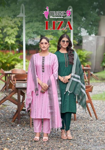 Mystic9 Liza Vol-1 – Kurti Pant With Dupatta - Wholesale Catalog