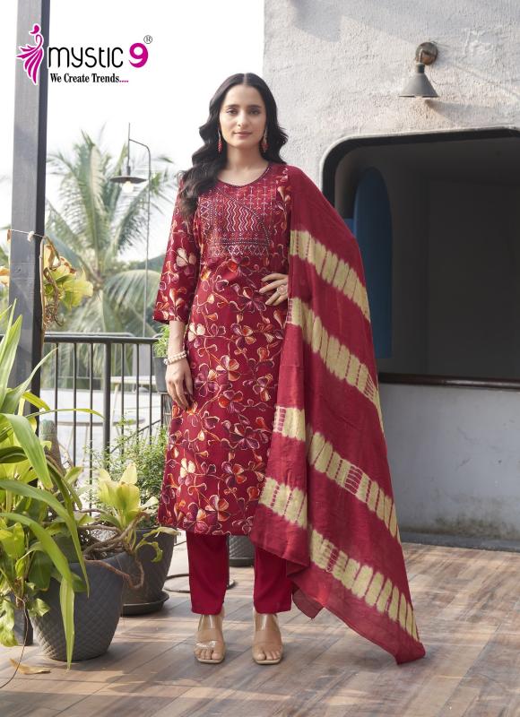 Mystic9 Sabri Vol-4 – Kurti Pant With Dupatta - Wholesale Catalog