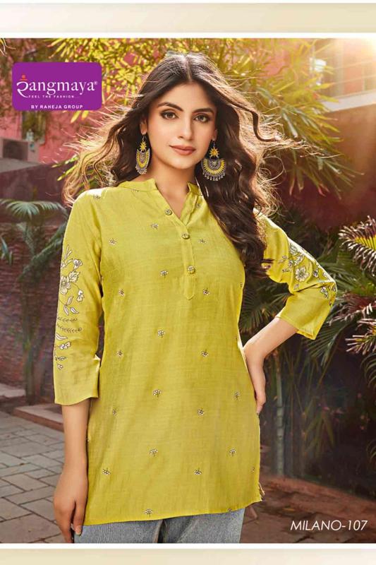 Rangmaya Milano winter short kurtis online shopping in india