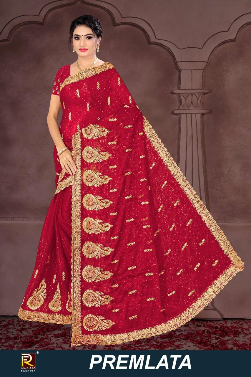 Ronisha Premlata red saree buy online india