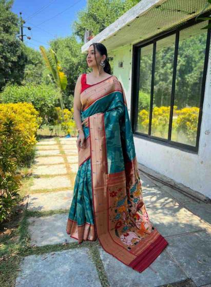 Sabella KC 3060 Soft Designer paithani sarees and fabrics buy online india