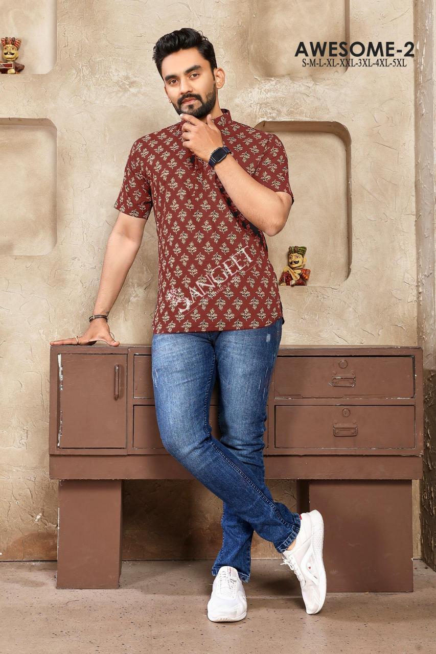 Sangeet Awesome Vol 2 Soft Cotton Mens T- shirts Wholesale catalog