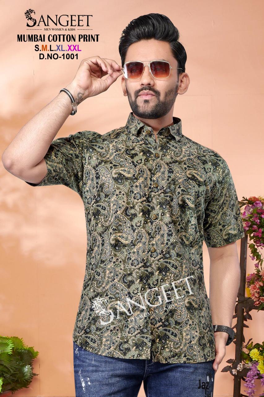 Sangeet Mumbai Cotton Print Mens T Shirt Wholesale Catalog