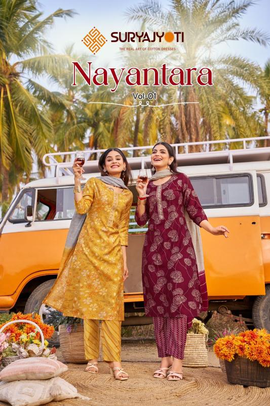 Suryajyoti Nayantara Vol-1 – Kurti Pant With Dupatta - Wholesale Catalog